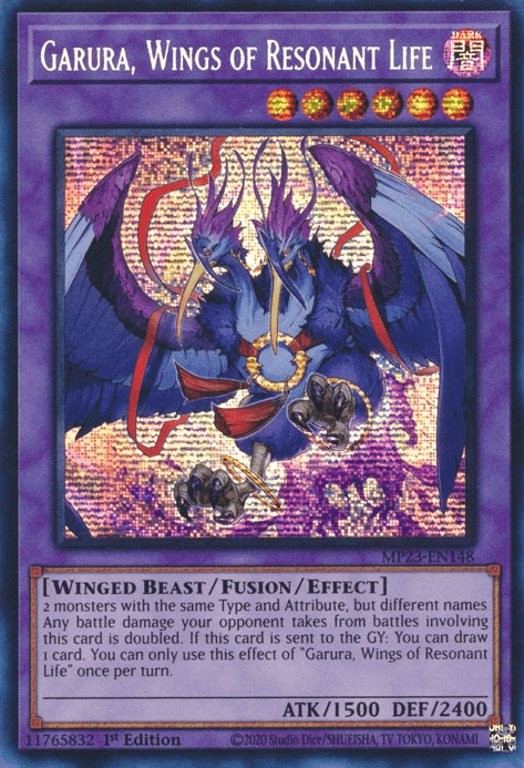 Garura, Wings of Resonant Life [MP23-EN148] Prismatic Secret Rare