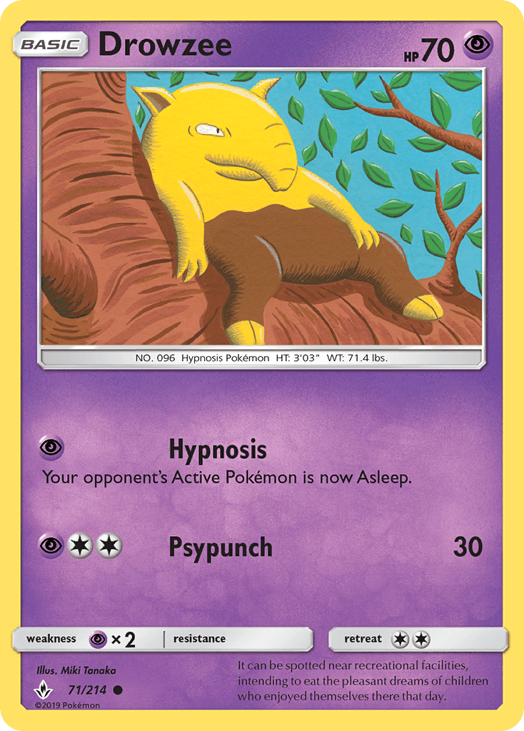 Drowzee (71/214) [Sun & Moon: Unbroken Bonds]