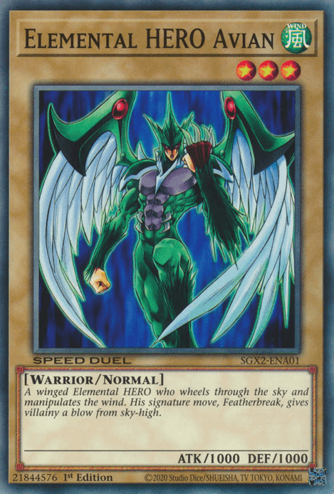 Elemental HERO Avian [SGX2-ENA01] Common