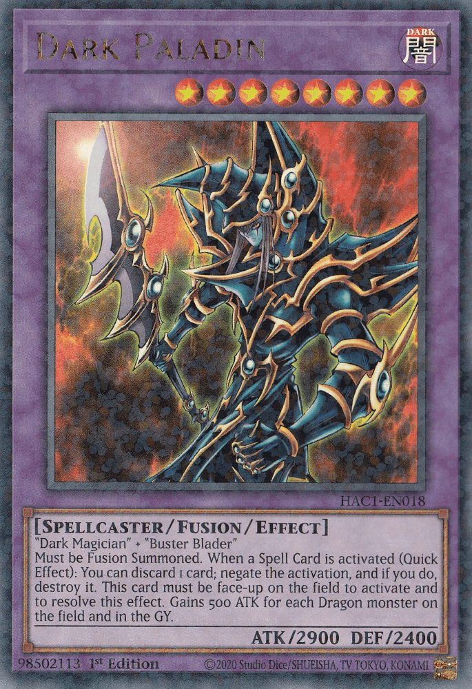 Dark Paladin (Duel Terminal) [HAC1-EN018] Parallel Rare